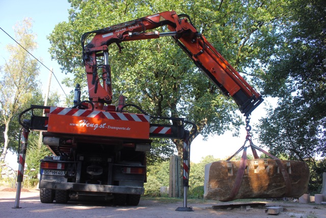 Ein Lithobarium beim Transport